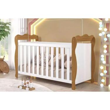 Imagem de Berço Infantil Lisi 3 Em 1 Branco-amendoa - Peroba
