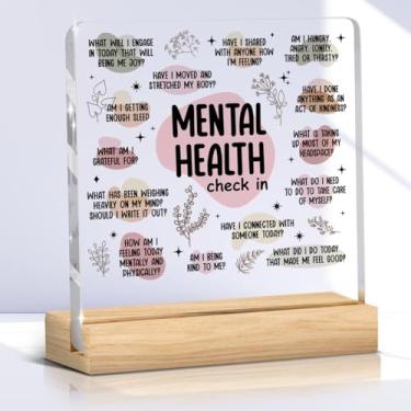 Imagem de Decoração de mesa de terapia para mulheres homens saúde mental checkup escola conselheiro decoração CBT DBT terapia aconselhamento cartaz alívio ansiedade psicologia social placa acrílico decoração