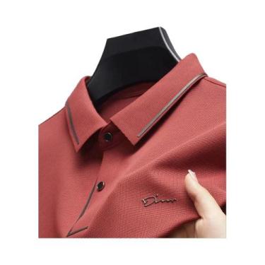 Imagem de Camisa Polo Slim Fit Masculina Em Tecido Premium Sem Costura Para Negó