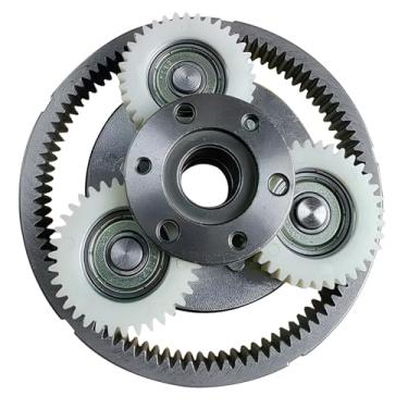 Imagem de Kit de engrenagem de aço de 36 dentes para bicicletas elétricas e scooters, inclui embreagem, engrenagens e peças essenciais