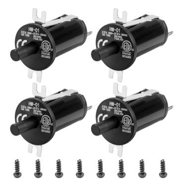 Imagem de Pacote com 4 kits de substituição de tampa/interruptor de porta, churrasqueira digital a carvão Masterbuilt Gravity Series 560/800/1050 XL + defumadores com parafusos de montagem