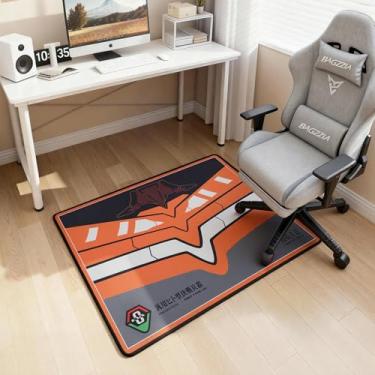 Imagem de Tapete antiderrapante para cadeira de chão 99 cm × 119 cm para Evangelion Unit-00 Design inspirado em mecanismos