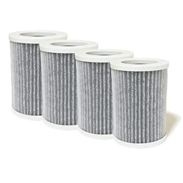 Imagem de Nispira 3 em 1 True HEPA com filtros de substituição de carbono ativado, compatíveis com mini purificador de ar portátil Purezone (PEPERSAP), 4 pacotes