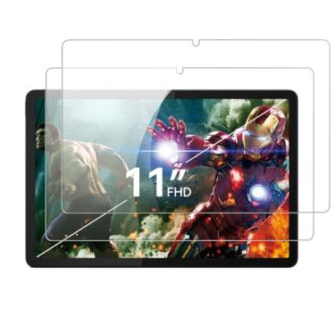 Imagem de KONXISA Pacote com 2 protetores de tela para tablet TABWEE W90 de 11 polegadas, protetor de tela para tablet de vidro temperado, 9 durezas, película protetora transparente HD antiarranhões e sem