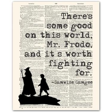 Imagem de ZUKIY Arte com citação da Terra Média - Pôster 20 x 25 cm Decoração de Parede para Escritório em Casa ou Sala de Aula - Decoração de Literatura Inspiradora - Sem Moldura Motivacional Estilo Tolkien