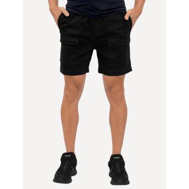 Imagem de Bermuda Calvin Klein Jeans Masculina Cordão Color Cargo Preta-Masculino