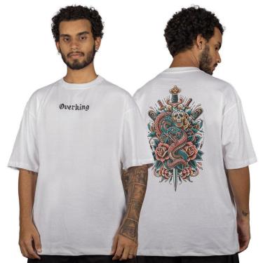 Imagem de Camiseta Overking Oversized Dagger Tattoo Off White-Masculino