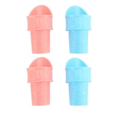 Imagem de aqxreight 4 Unidades de Suporte para Casquinha de Sorvete Scooper Cones de Sorvete Reutilizáveis ​​ficam na Vertical para Colher Creme Iogurte Azul de Colheres de Iogurte Estes Exclusivos para
