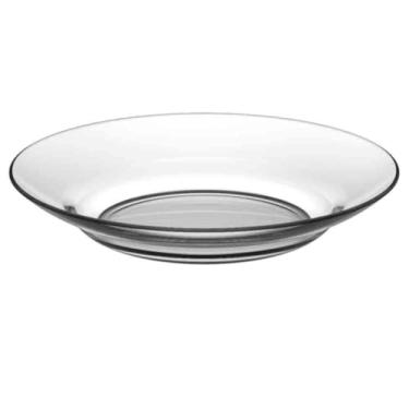 Imagem de Conjunto 4 Pratos Fundos Milly, Vidro Transparente, 22cm de Diâmetro, 390g