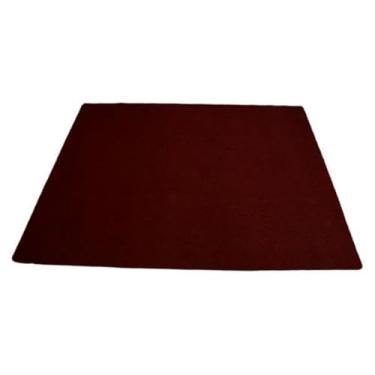 Imagem de KiBcsLic Tapete de proteção para piso de bateria, absorção de som, acessórios estáveis, antiderrapante, com base para prática de bateria de jazz em casa, Quadrado Vermelho