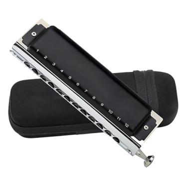 Imagem de Gaita profissional profissional adulto cromática chave de C 12 furos 48 tons