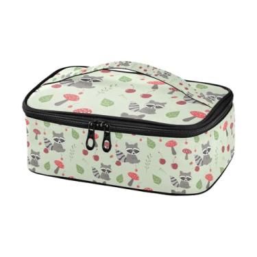 Imagem de GUIJI Linda lancheira com isolamento guaxinim, lancheira à prova de vazamento para mulheres e homens, lancheira portátil para trabalho, piquenique, viagens