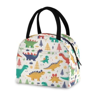 Imagem de Blueangle Lancheira isolada à prova de vazamento – Lancheira reutilizável com design fofo de dinossauros, recipiente compacto para alimentos para escritório, viagens e atividades ao ar livre (162)