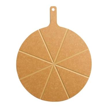 Imagem de Ioensy Tábua de corte de pizza, bandeja redonda para servir, utensílio de cozinha multiuso, travessa para queijos, tábua para preparar pizzas e outros, Diâmetro 40.5 Cm, 8