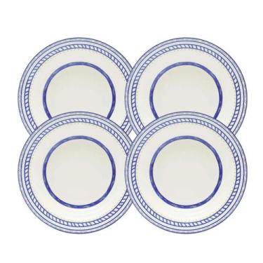 Imagem de Jogo De Pratos Fundos Sopa Kit 4 Peças 21,5cm Cerâmica Grano Biona - O