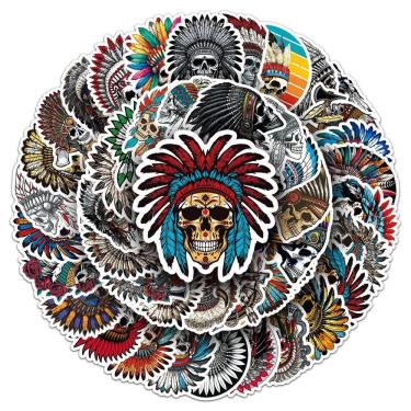 Imagem de Adesivos Sheiks Skulls, vinil impermeável, anime, 50 unidades/lote