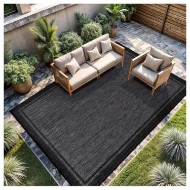 Imagem de SPXMQSS Tapetes para ambientes externos para jardim, tapete externo de fácil limpeza, resistente ao desgaste, antiderrapante, para acampamento, deck, varanda, piquenique, quintal E 160 x 230 cm