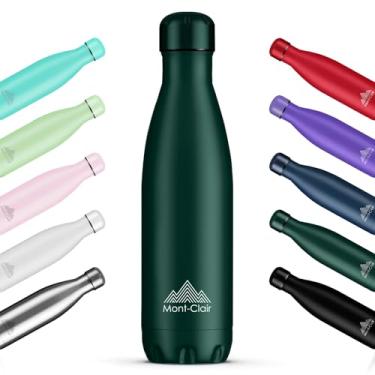 Imagem de Mont-Clair Garrafa de água de aço inoxidável l'O, isolada a vácuo, livre de BPA, garrafa de bebidas quentes 12h e 24h, metal, 500 ml, à prova de vazamento, ideal para adultos, crianças, corrida