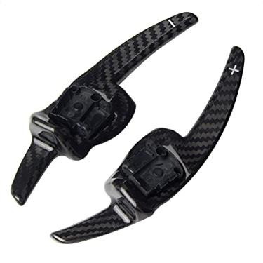 Imagem de SK CUSTOM acessórios para volante câmbio de engrenagem câmbio de pá fibra de carbono estendida preto, adequado para Volkswagen Golf 5 6 MK6 GTI R Jetta MK5 Passat B6 B7 CC POLO SHARAN TIGUAN SEAT LEON DSG