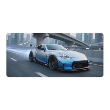 Imagem de HouLaiZhe JDM Tapetes de mesa de carro JDM Car 350z Future Speed Cool Gaming Mouse pads de mesa grandes para teclado de mesa tapete de computador 40 x 90 cm