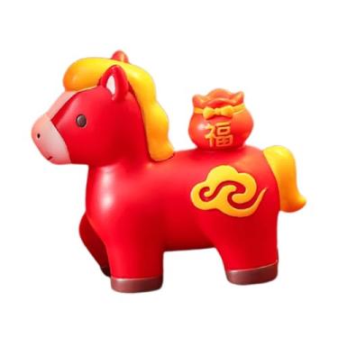 Imagem de Generic Estátua de Cavalo Feng Shui, Estatueta de Resina, Colecionável, Artesanato, Decoração de Mesa, Escultura de Animal para Mesa, Lareira, C