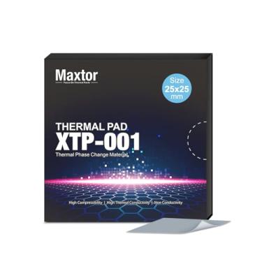 Imagem de Maxtor XTP-001 (25 x 25 x 0,25 mm), almofada térmica de CPU com mudança de fase, 22,5 W/mK, material de mudança de fase de alto desempenho para CPU GPU PS5 Steam Deck SSD Laptop