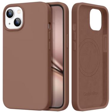 Imagem de GolbinBox Capa magnética para iPhone 15, compatível com MagSafe, [forro de microfibra macio antiarranhões], capa protetora de silicone líquido fino à prova de choque para iPhone 15 de 6,1 polegadas