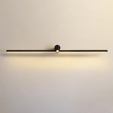 Imagem de Luminária de parede linear de metal com LED de 3W, pequena e longa, ideal para iluminar a frente do espelho da penteadeira.