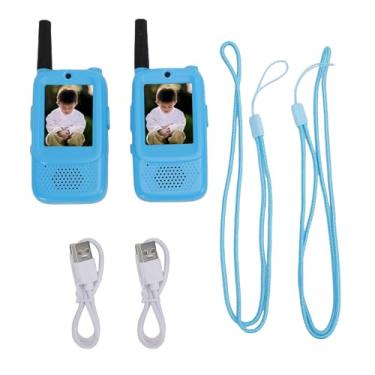 Imagem de Zyyini Intercomunicador de Vídeo para Crianças, 2 Pacotes de Intercomunicador de Videochamada Recarregável Portátil para Crianças, Rádios de 2 Vias, Brinquedos Internos e Externos para