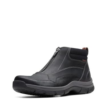 Imagem de Clarks Bota Oxford masculina Walpath com zíper, Couro preto, 41