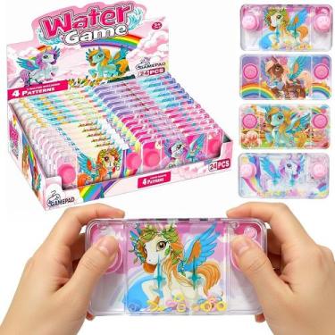 Imagem de 24 Brinquedos Aquaplay Argolas Unicórnio Sacolinha Surpresa - Barcelon