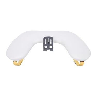 Imagem de TARSHYRY Apoio para Braço de Unha, Suporte Ergonômico para Mão Com Suporte de Telefone Ajustável, Base Antiderrapante e Couro PU Fácil de Limpar, para Salão de Manicure e Tecnologia de (Branco)