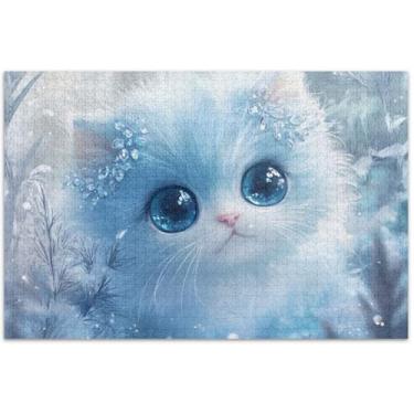 Imagem de St Patrick Highland Cow Quebra-cabeça fofo para adultos 500 peças de arte de jogo de brinquedo, quebra-cabeças legais para adultos, presentes de jogo, 51 x 35 cm