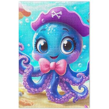 Imagem de Unicórnios roxos cenário fantástico quebra-cabeça 500 peças quebra-cabeça adultos quebra-cabeça arte paisagem jogo de quebra-cabeça presentes, 51 x 35 centímetros