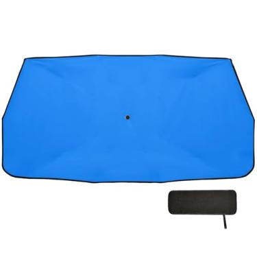 Imagem de Guarda-sol azul para janela de carro para-brisa frontal proteção de isolamento térmico proteção solar para janela de carro 147 x 75 cm guarda-chuva de para-brisa de carro