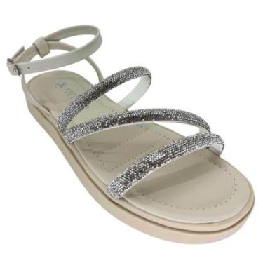 Imagem de Sandália Via Uno Tiras Brilhantes 885002 - Feminino-Feminino