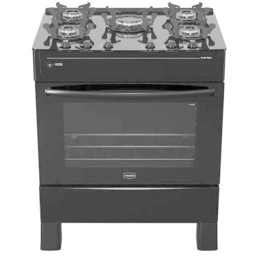 Imagem de Fogao Realce Smart Glass 5 Bocas Automatico Mesa de Vidro