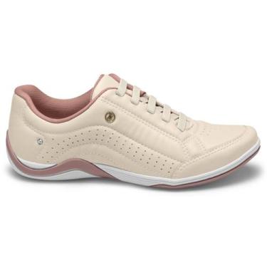 Imagem de Tênis Casual Feminino Kolosh Macio Conforto Palmilha Gel, Creme, 37
