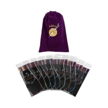 Imagem de Conjunto De Agulhas De Tricô Circulares De Aço Inoxidável Para Inician