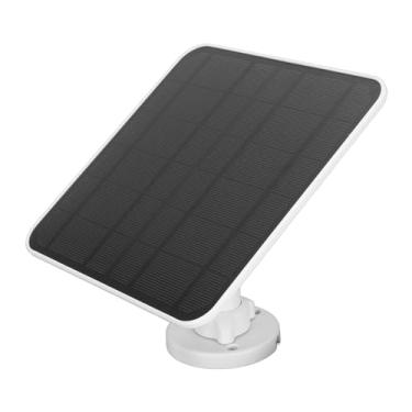 Imagem de Generic Painel Solar para Campainha de Vídeo COMPATIBILIDADE FORTE Carregador à Prova D'água para Campainha Circular Suporte Ajustável de 360 ​​graus para, Material ABS (CSP5W-O-W)