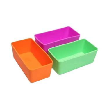 Imagem de Divisória De Almoço De Silicone Reutilizável, Caixa Bento Micro-ondas,