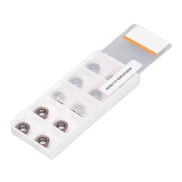 Imagem de Acouto 10 Peças Cortadores Redondos de Inserções de Carboneto para Torneamento de Madeira de Torno CNC - e Alto Com Revestimento de Carboneto de Bronze (RPMT10T3MOE-JS)