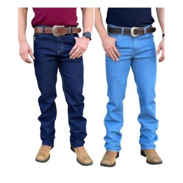 Imagem de Kit 2 Calças Jeans Masculina Country Estilo Rodeio Com Elastano - Ungl