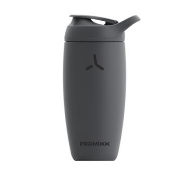 Imagem de Promixx Pursuit Shaker Garrafa de água isolada de aço inoxidável e copo liquidificador, 530 ml, cinza grafite