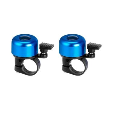 Imagem de 1~3 pçs sino da bicicleta liga de alumínio mtb chifre anel segurança som alarme guiador ciclismo aviso alarme crianças acessórios da bicicleta(Blue 2pcs)