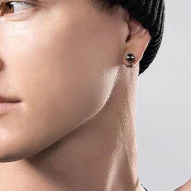 Imagem de Brincos de pressão para mulheres sem orelhas furadas, brincos de pedra do mês de nascimento não perfurados para presente de aniversário, Medium, Cobre, Espinélio