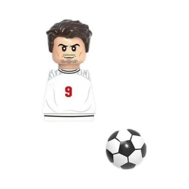 Imagem de Modelo De Brinquedo Mini Blocos De Construção De Jogadores De Futebol 