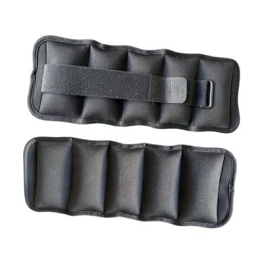 Imagem de Dynwave Conjunto de 2 caneleiras com peso, feitas de neoprene macio e confortável, com sacos de areia e ferro para exercícios físicos condicionamento físico, 2 Libras