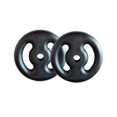 Imagem de Kit com 2 Anilhas de Ferro Fundido de 10 Kg - BOX INGÁ