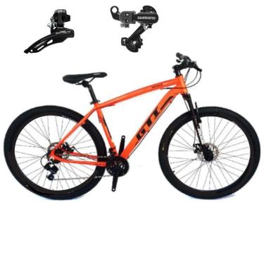 Imagem de Bicicleta Mtb Aro 29 Gti Roma 21v Indexado Freio Mecânico Suspensão 80mm Cambios Shimano-Unissex